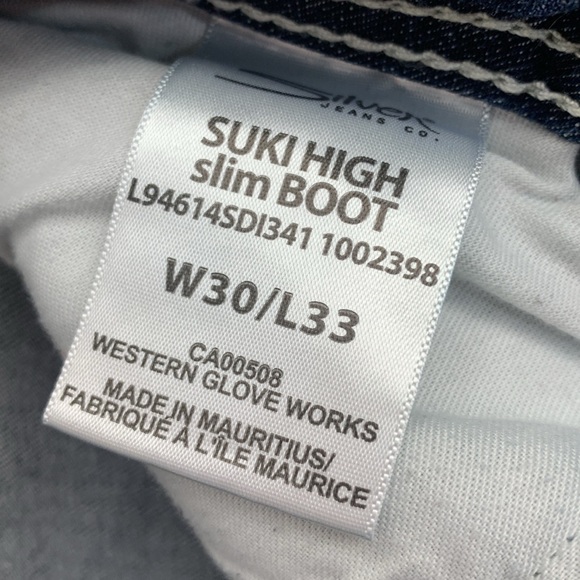Silver Jeans Suki High Slim Bootcut Fluid Denim Jeans Size 30 Long Inseam - Picture 11 of 16